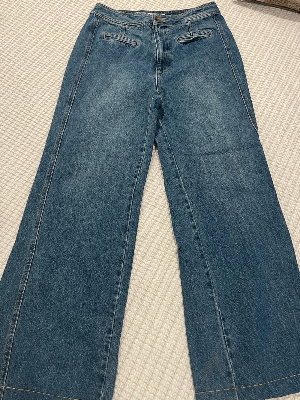 We The Free Mid-Blue Wide Leg Jeans